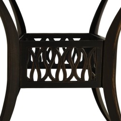 Table de jardin Bronze 90x90x74 cm Aluminium coulé 