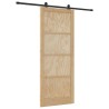 Porte coulissante avec quincaillerie 'ORKDAL'en bois massif de pin 