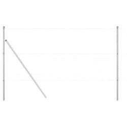 Ensemble de poteaux de clôture 13 pcs Argent Ø32mm 150 cm 
