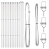 Ensemble de poteaux de clôture 13 pcs Argent Ø32mm 150 cm 