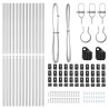 Ensemble de poteaux de clôture 13 pcs Argent Ø32mm 150 cm 