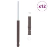 Supports de étagère flottante 12 pcs Marron Ø10 x 170 mm Acier 