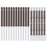 Supports de étagère flottante 12 pcs Marron Ø10 x 170 mm Acier 