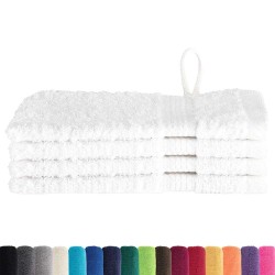 Gants de toilette 4 pcs Blanc 15 x 21 cm Coton 