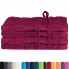Gants de toilette 4 pcs Bordeaux 15 x 21 cm Coton 