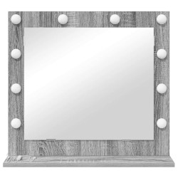 Miroir de vanity avec lumières LED Gris Sonoma 60x55x18 cm 
