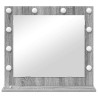Miroir de vanity avec lumières LED Gris Sonoma 60x55x18 cm 
