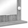 Miroir de vanity avec lumières LED Gris Sonoma 60x55x18 cm 