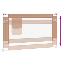 Barrière de sécurité de lit d'enfant Taupe 120x25 cm Tissu 