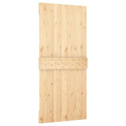 Porte coulissante et kit de quincaillerie 90x210 cm pin massif 