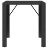 Table de bar et dessus en verre noir 105x80x110 cm poly rotin 