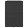 Table de bar et dessus en verre noir 105x80x110 cm poly rotin 
