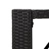 Table de bar et dessus en verre noir 105x80x110 cm poly rotin 