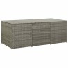Boîte de rangement de jardin résine tressée 180x90x70 cm gris 