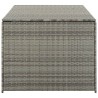 Boîte de rangement de jardin résine tressée 180x90x70 cm gris 