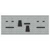 Panneaux perforés - Pack de 3 avec 15 accessoires, gris, 50x60 cm, acier 