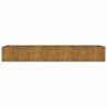 Lit surélevé de jardin 280x80x40 cm acier corten 