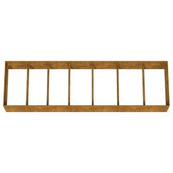 Lit surélevé de jardin 280x80x40 cm acier corten 