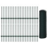 Poteaux de clôture 11 pcs U-Channel Vert 60 cm Acier 