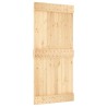 Porte coulissante et kit de quincaillerie 95x210 cm pin massif 