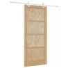 Porte coulissante avec matériel 86x198.5 cm en bois massif de pin 