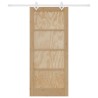 Porte coulissante avec matériel 86x198.5 cm en bois massif de pin 
