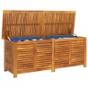 Boîte de rangement de jardin persiennes 150x50x56cm bois acacia 