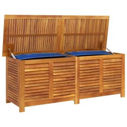 Boîte de rangement de jardin persiennes 150x50x56cm bois acacia 