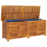Boîte de rangement de jardin persiennes 150x50x56cm bois acacia 