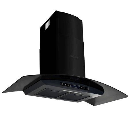 Hotte murale Acier inoxydable 756 m³/h 90 cm Noir 