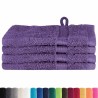 Gants de toilette 4 pcs Pourpre 15 x 21 cm Coton 