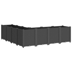 Jardinière noir 160x160x53 cm polypropylène 
