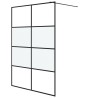 Paroi de douche Noir 140x195 cm Verre ESG demi-dépoli 