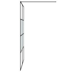 Paroi de douche Noir 140x195 cm Verre ESG demi-dépoli 