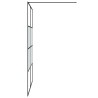 Paroi de douche Noir 140x195 cm Verre ESG demi-dépoli 