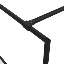 Paroi de douche Noir 140x195 cm Verre ESG demi-dépoli 