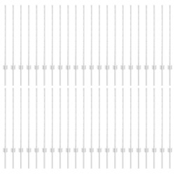 Poteaux de clôture 44 pcs Argent 100 x 1 m Acier galvanisé 