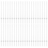 Poteaux de clôture 44 pcs Argent 100 x 1 m Acier galvanisé 