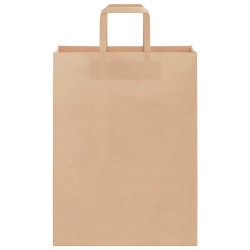 Sacs en papier 50 pcs avec poignées marron 26x12x35 cm 