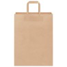 Sacs en papier 50 pcs avec poignées marron 26x12x35 cm 