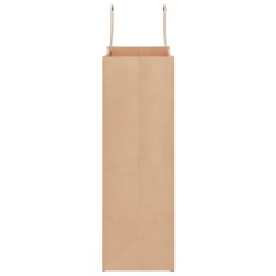 Sacs en papier 50 pcs avec poignées marron 26x12x35 cm 