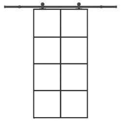 Porte coulissante et kit de quincaillerie 102,5x205cm Verre ESG 