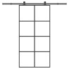 Porte coulissante et kit de quincaillerie 102,5x205cm Verre ESG 