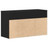 Banc de hall Noir Chêne 60x30x45 cm en bois 