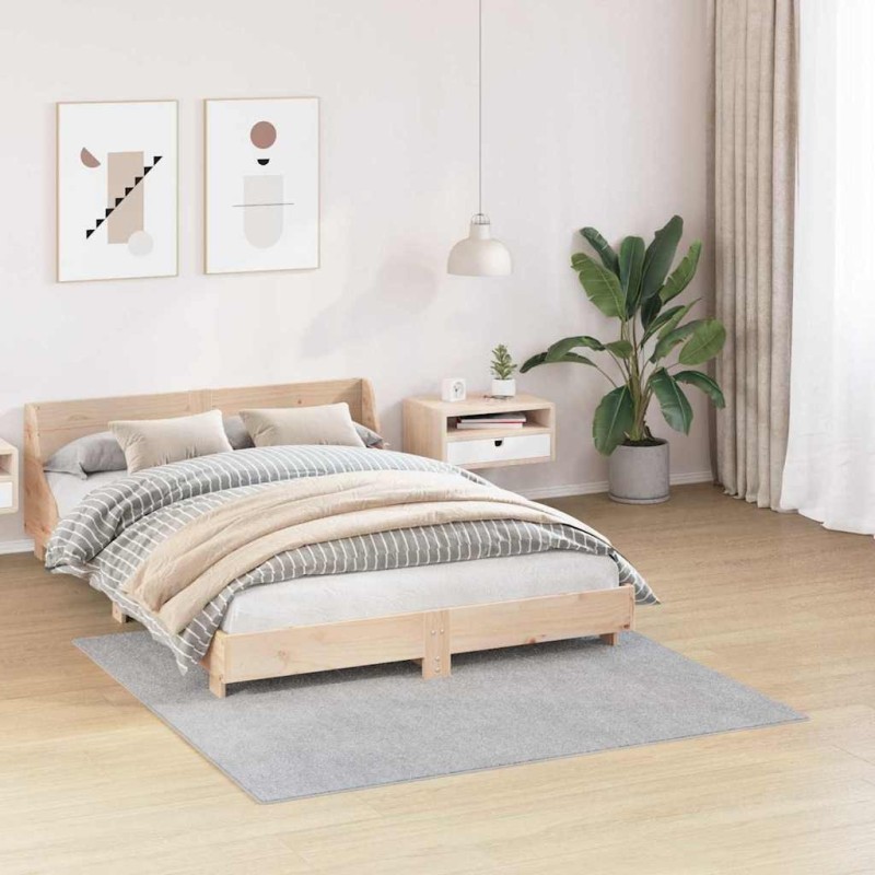 Tapis shaggy avec support en latex Gris 160x160 cm 