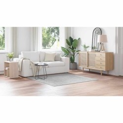 Tapis shaggy avec support en latex Gris 160x160 cm 