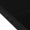 Table de jardin 130x130x72 cm Noir Acier et verre 