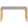 Banc de jardin 120 cm Gris Résine tressée et bois d'acacia 