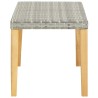 Banc de jardin 120 cm Gris Résine tressée et bois d'acacia 