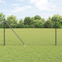 Clôture hexagonale grise 1.4x25 m en acier 